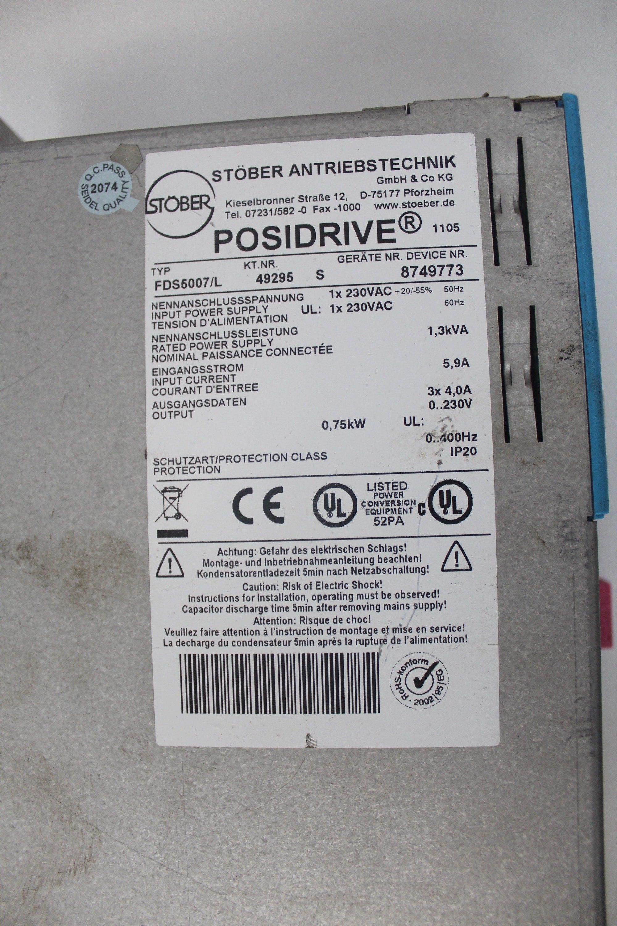 Used Stober Servo Drive FDS5007/L - Rockss Automation