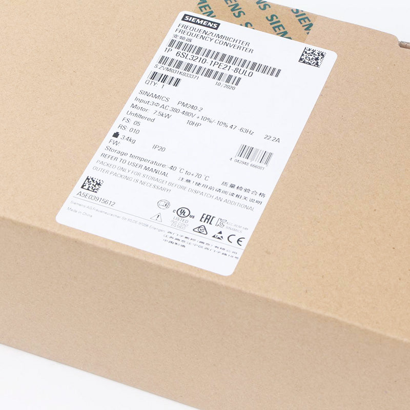 SIEMENS 6SL3210-1PE21-8UL0 Frequency Converter