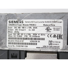 Load image into Gallery viewer, SIEMENS 6SL3210-1PE23-3UL0 Frequency Converter