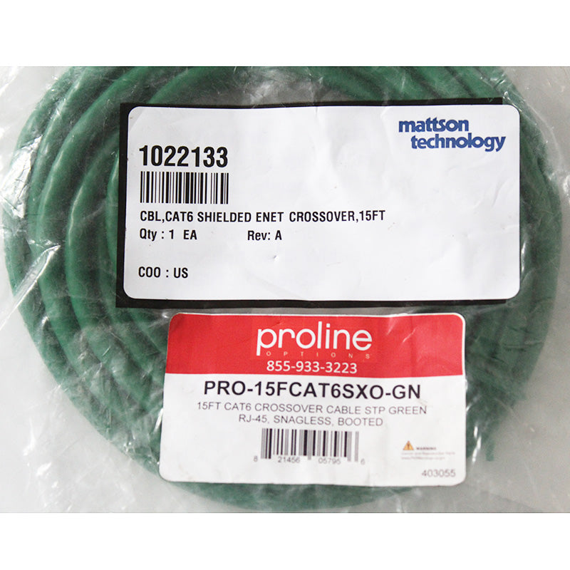 Lam Research 855-933-3223 PROLINE PRO-15FCAT6SXO-GN 1022133 Semiconductor Network Cable