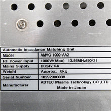 將圖片載入圖庫檢視器 Adtec AMVG-1000-AA2  Semiconductor RF Power Supply (Automatic Impedance Matching Unit)