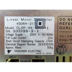 Yaskawa CLSR-64-N2CD-1 4S064-211-5 Semiconductor Controller