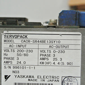 YASKAWA CACR-SR44BE13SY10 Inverter Input 200-230V
