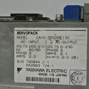 YASKAWA CACR-SR02BE13S Inverter Input 200-230V