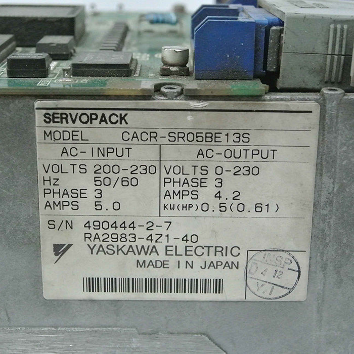 YASKAWA CACR-SR05BE13S Servo Controller Input 200-230V - Rockss Automation