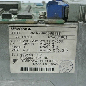 YASKAWA CACR-SR05BE13S Servo Controller Input 200-230V
