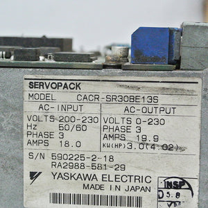 YASKAWA CACR-SR30BE13S Inverter Input 200-230V