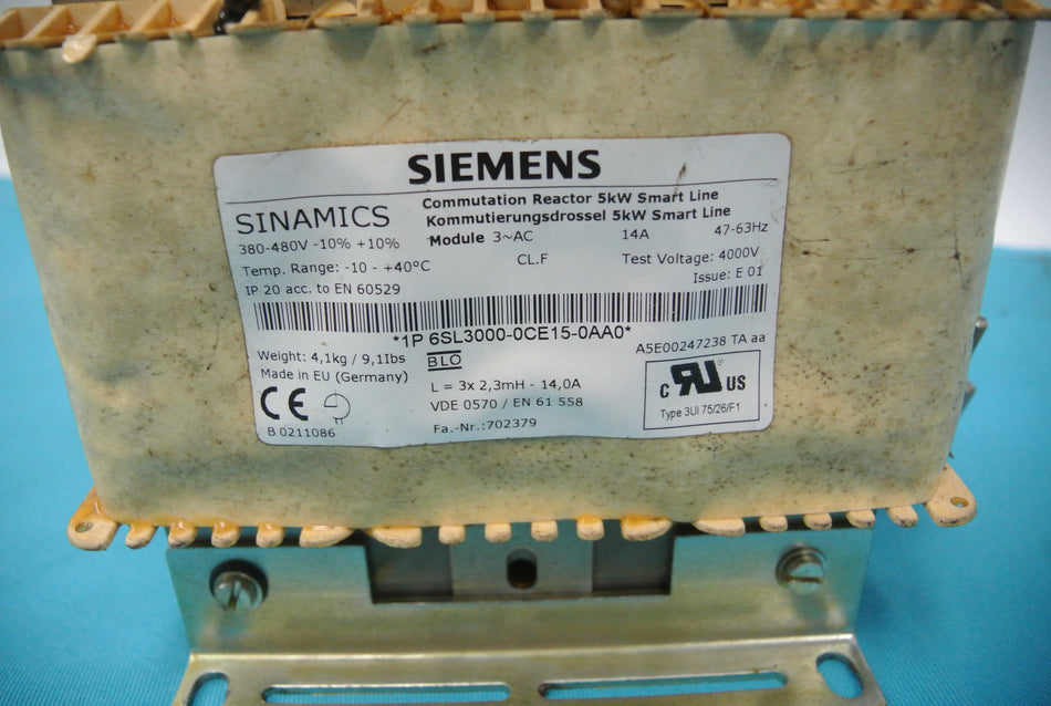 Siemens 6SL3000-0CE15-0AA0 Sinamics Line Reactor - Rockss Automation