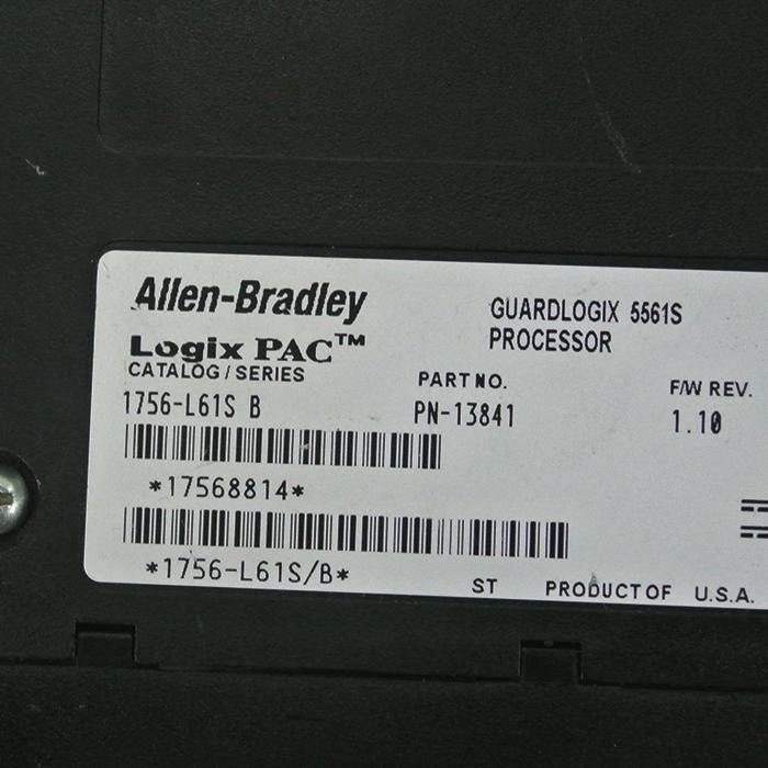 Allen Bradley 1756-L61S B Guardlogix 5561S Processor - Rockss Automation
