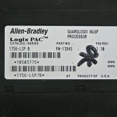 Allen Bradley 1756-LSP B Guardlogix 55LSP Processor - Rockss Automation