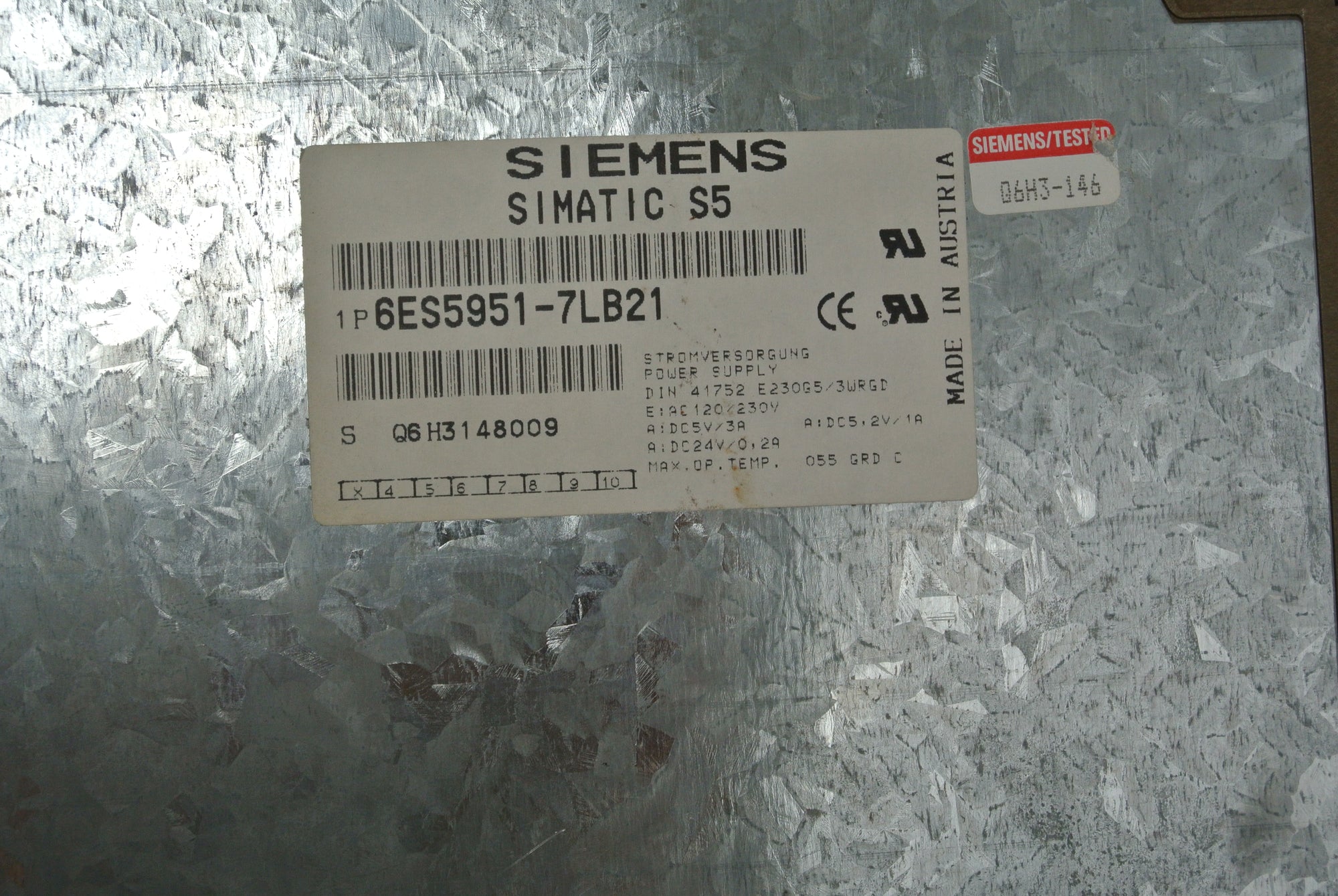 Siemens 6ES5951-7LB21 Power Supply Power Supply - Rockss Automation