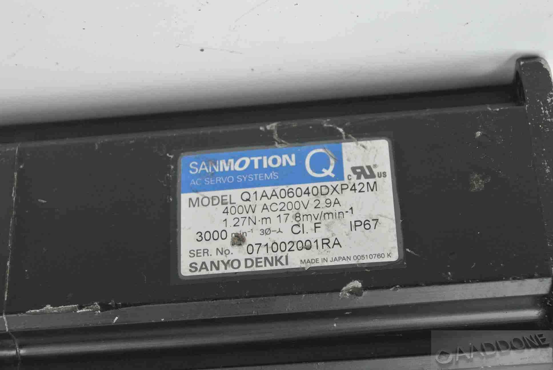 SANYO Denki Q1AA06040DXP42M AC Servo Motor 400W - Rockss Automation
