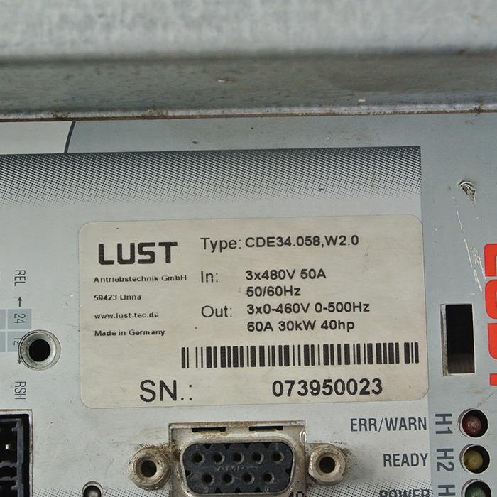 Lust CDE34.058.W2.0 Servo Drive Input 3x480V 50A - Rockss Automation