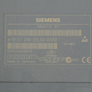 Siemens 6ES7416-3XL04-0AB0 Simatic S7 CPU Module - Rockss Automation