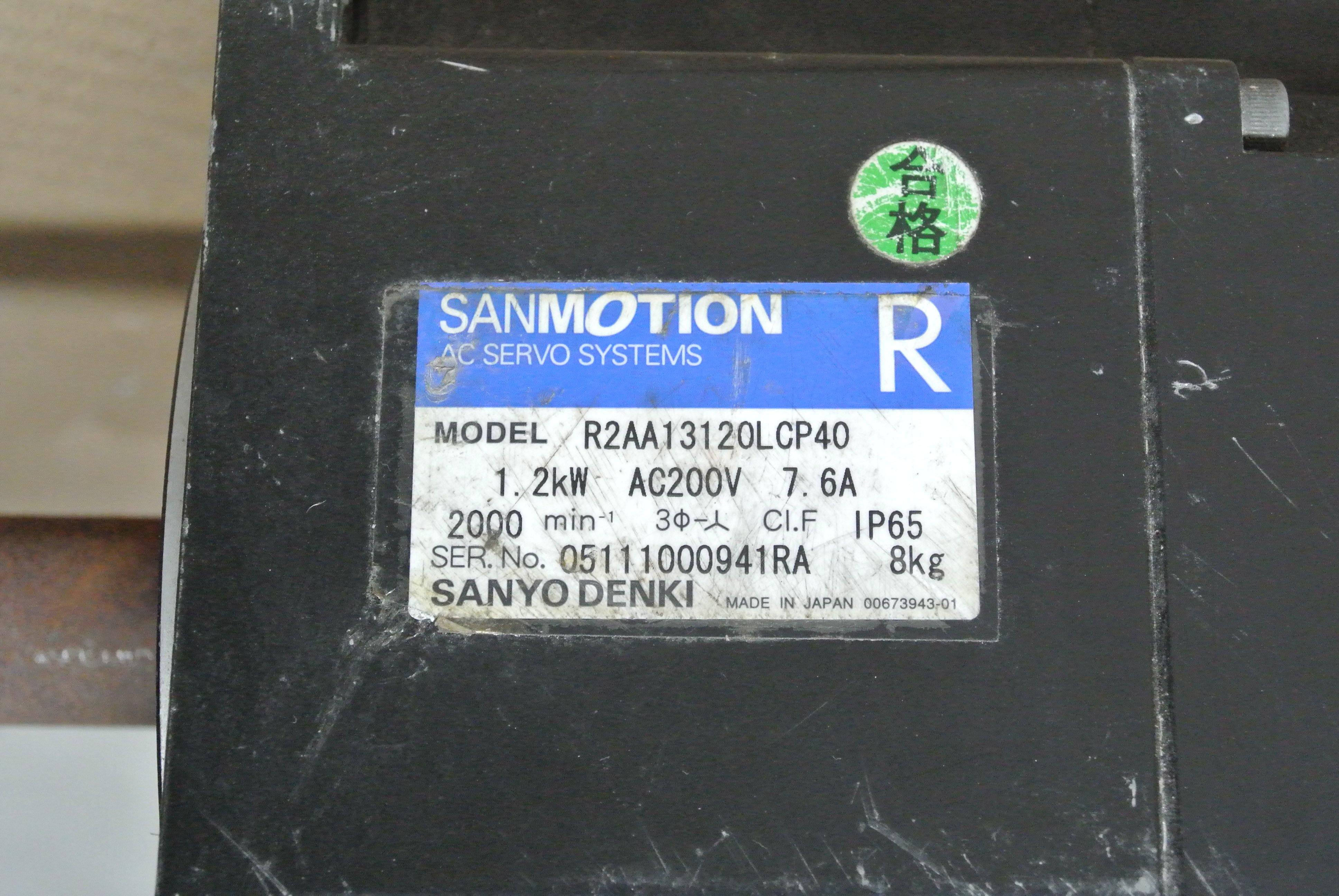 SANYO Denki R2AA13120LCP40 AC Servo Motor 1.2kW - Rockss Automation