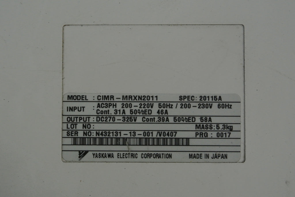 安川 CIMR-MRXN2011 伺服控制器 輸入200-220V