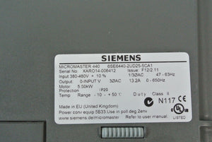 Siemens 6SE6440-2UD25-5CA1 Inverter 5.5kW - Rockss Automation