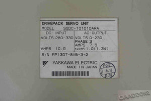 YASKAWA SGDC-101010ARA Servo Drive Input DC280-330V - Rockss Automation