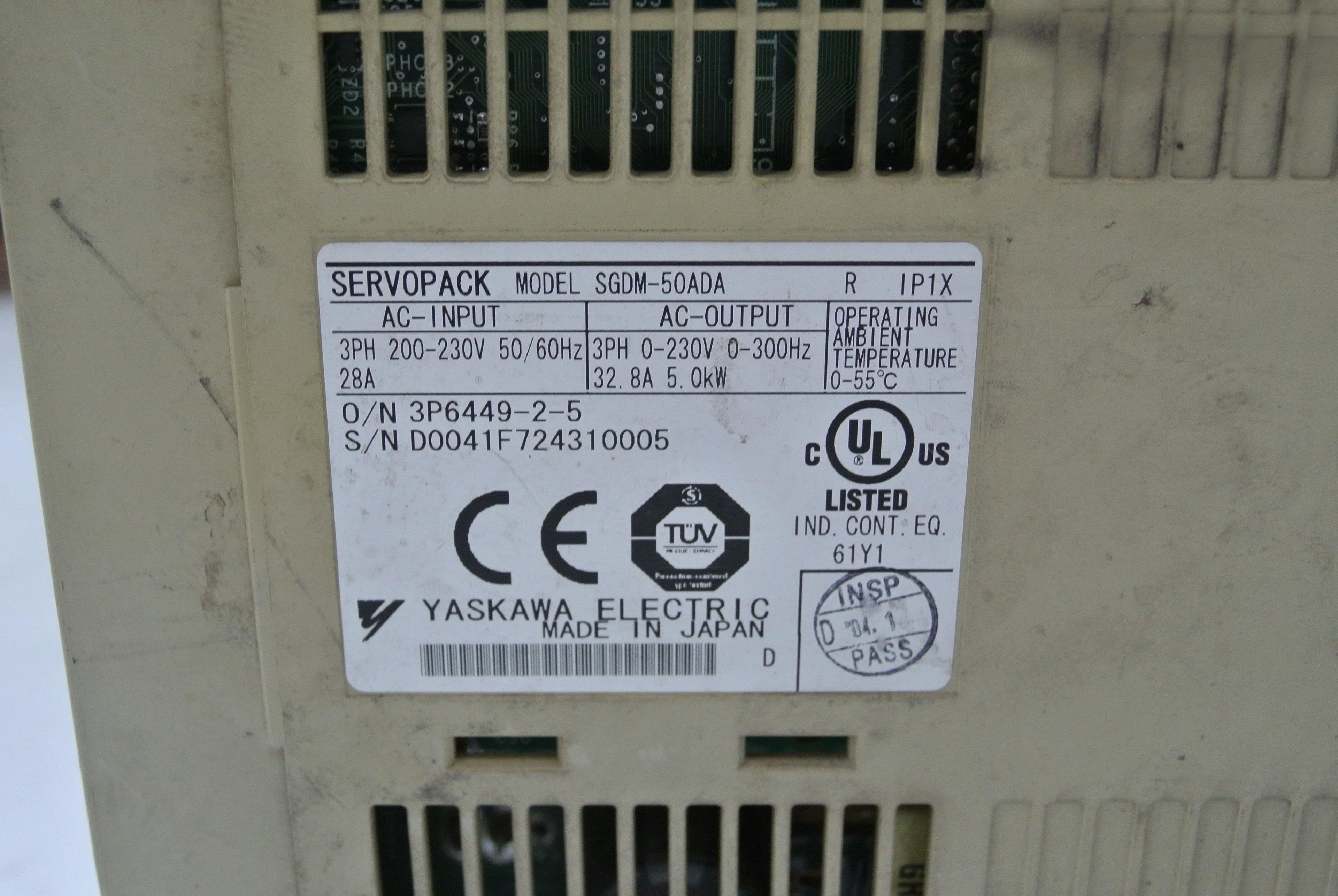 YASKAWA SGDM-50ADA Servo Drive Input AC200-230V - Rockss Automation