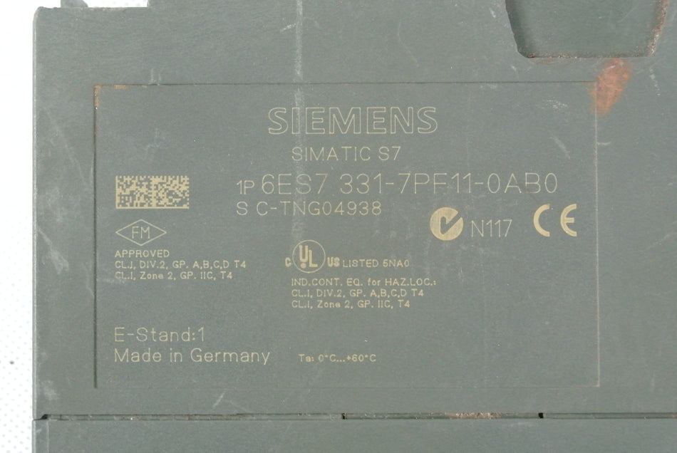 Siemens 6ES7331-7PF11-0AB0 Analog Input Module - Rockss Automation