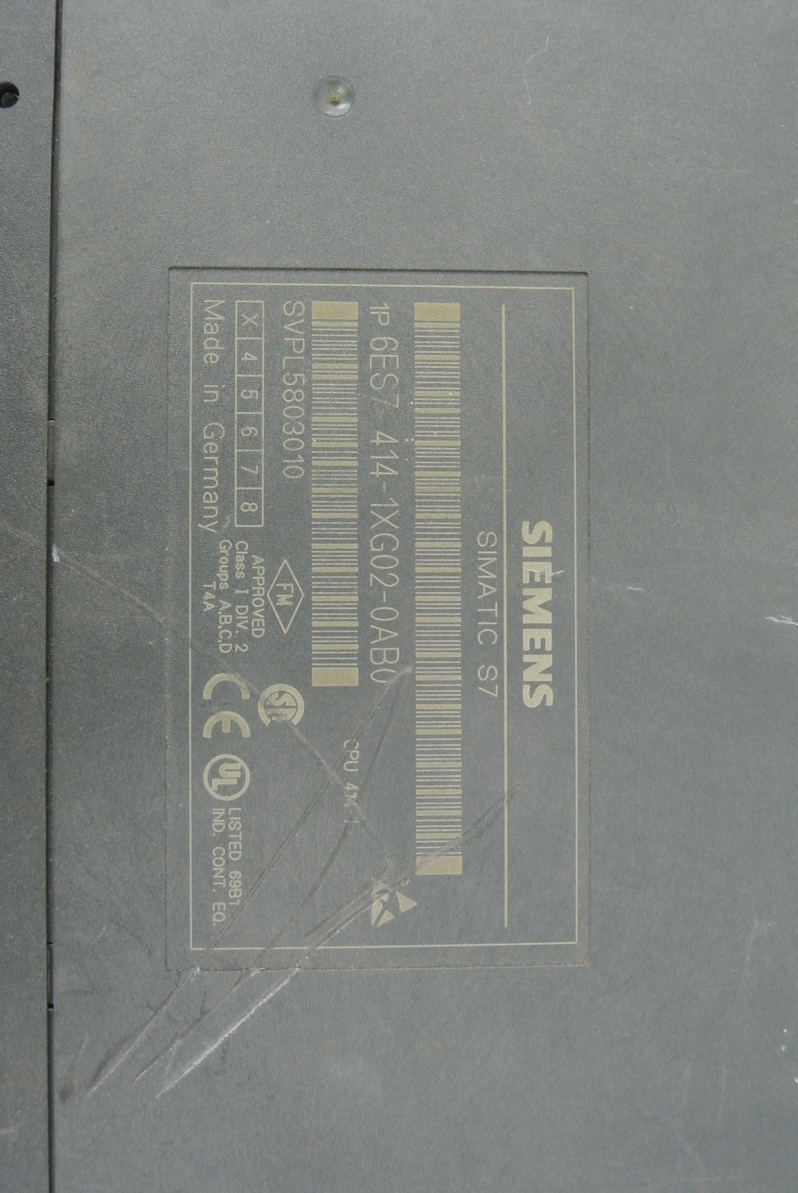 Siemens 6ES7414-1XG02-0AB0 CPU 414-1 Processor Module - Rockss Automation