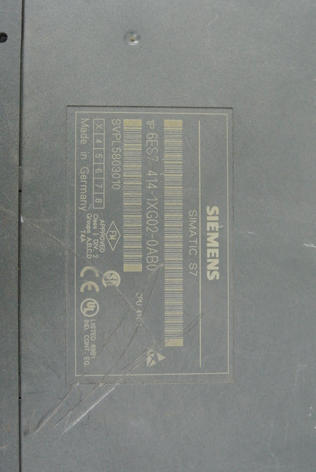 Siemens 6ES7414-1XG02-0AB0 CPU 414-1 Processor Module - Rockss Automation