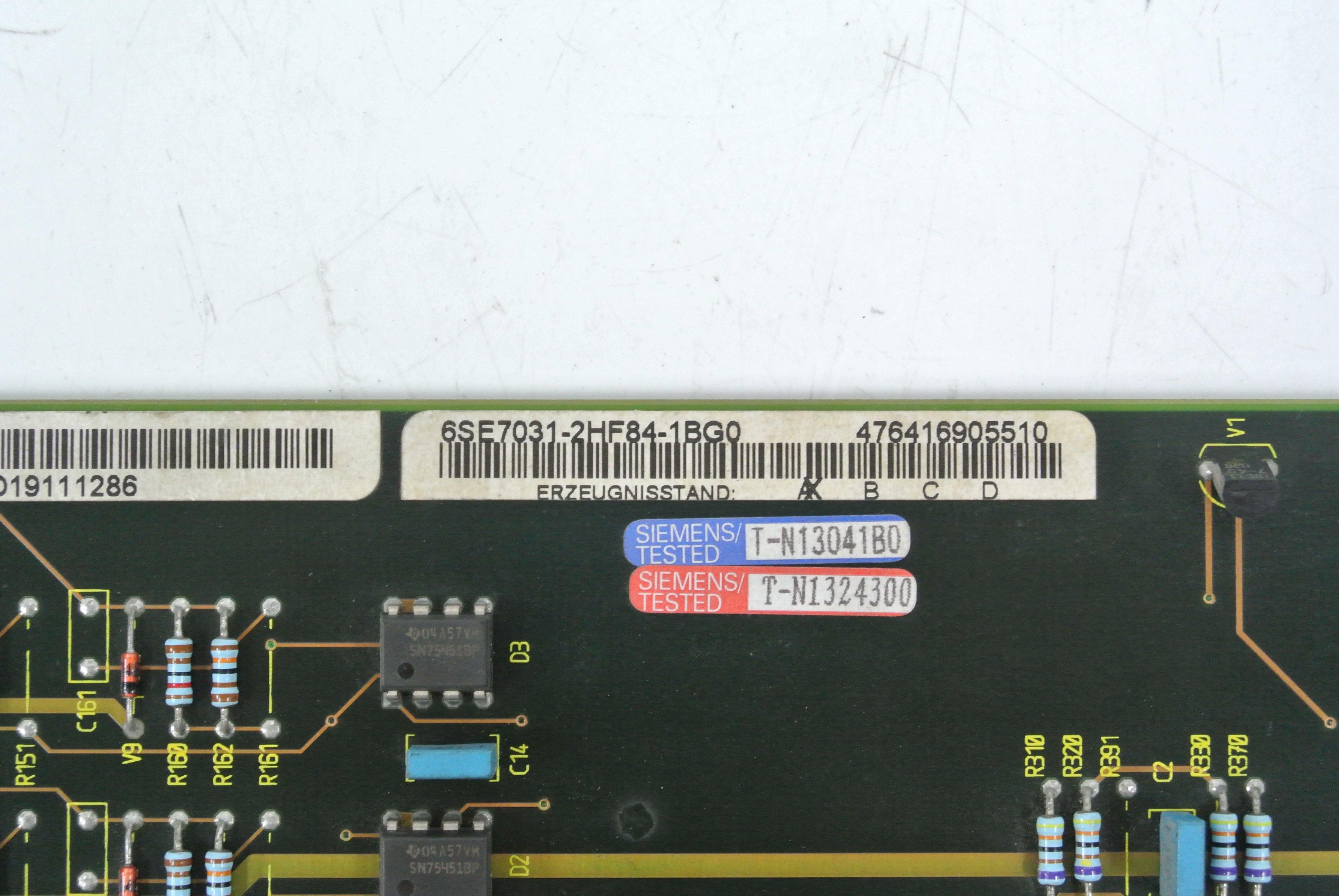 Used Siemens Inverter Interface Board 6SE7031-2HF84-1BG0 Normalizing Module 6SE7032-6EG84-1BH0 - Rockss Automation
