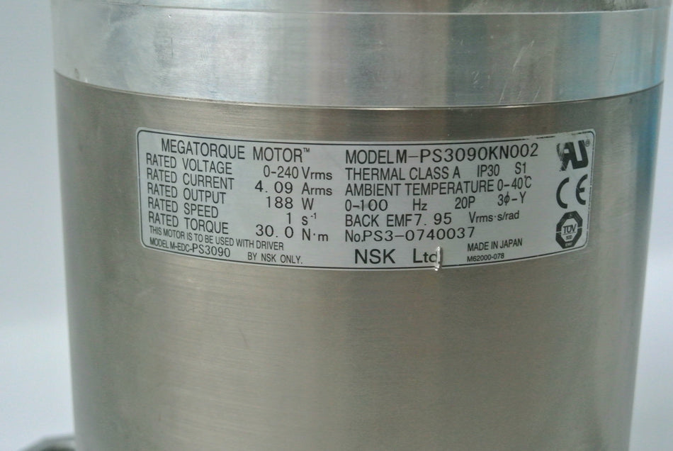 NSK M-PS3090KN002 Megatorque Servo Motor 188W - Rockss Automation