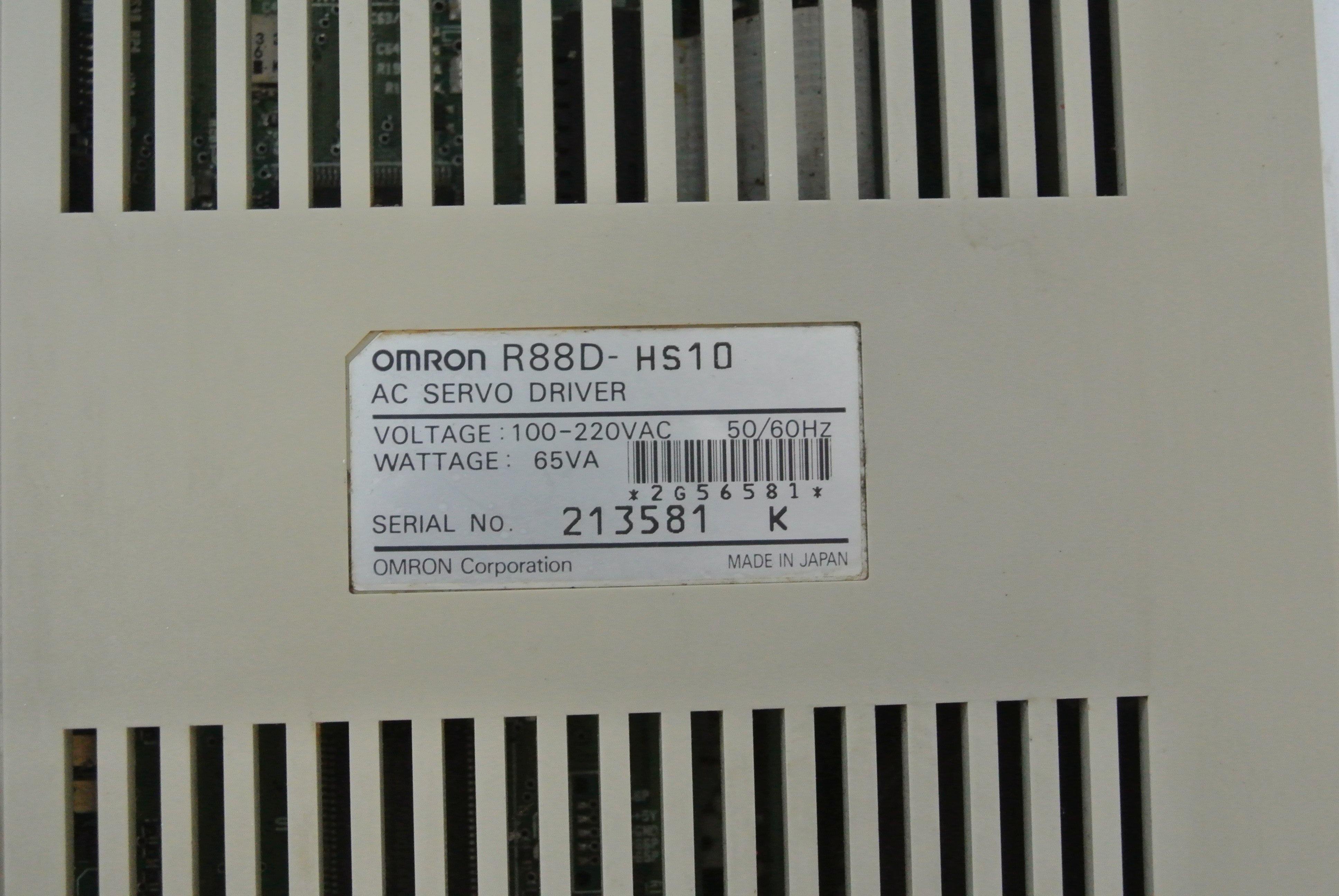 Omron R88D-HS10 AC Servo Driver Input 100-220VAC - Rockss Automation