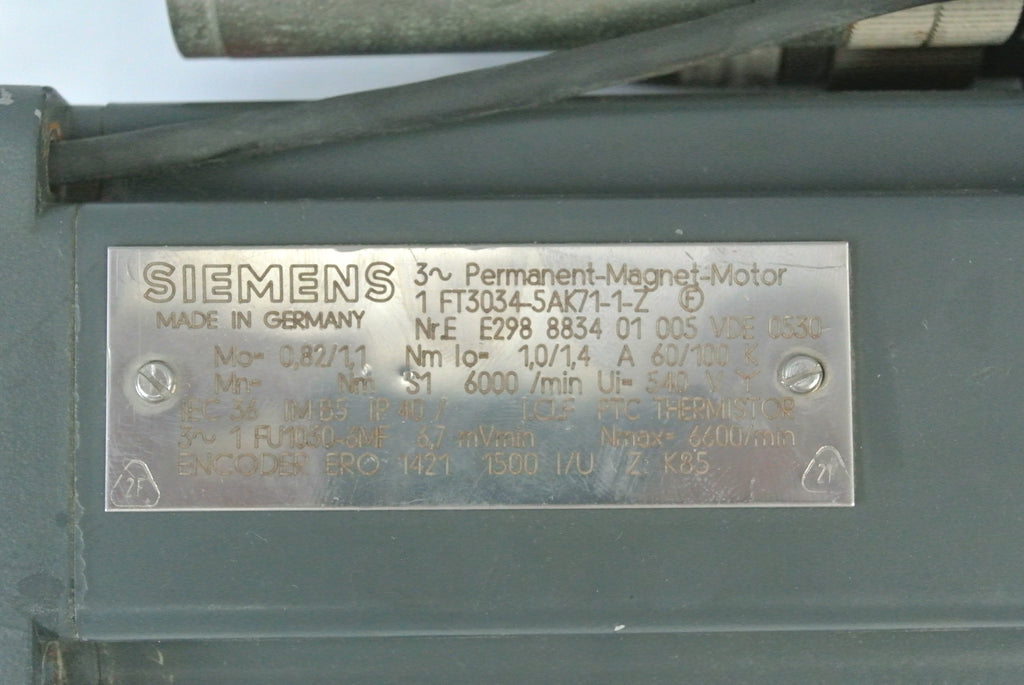 Siemens 1FT3034-5AK71-1-Z Servo Motor - Rockss Automation