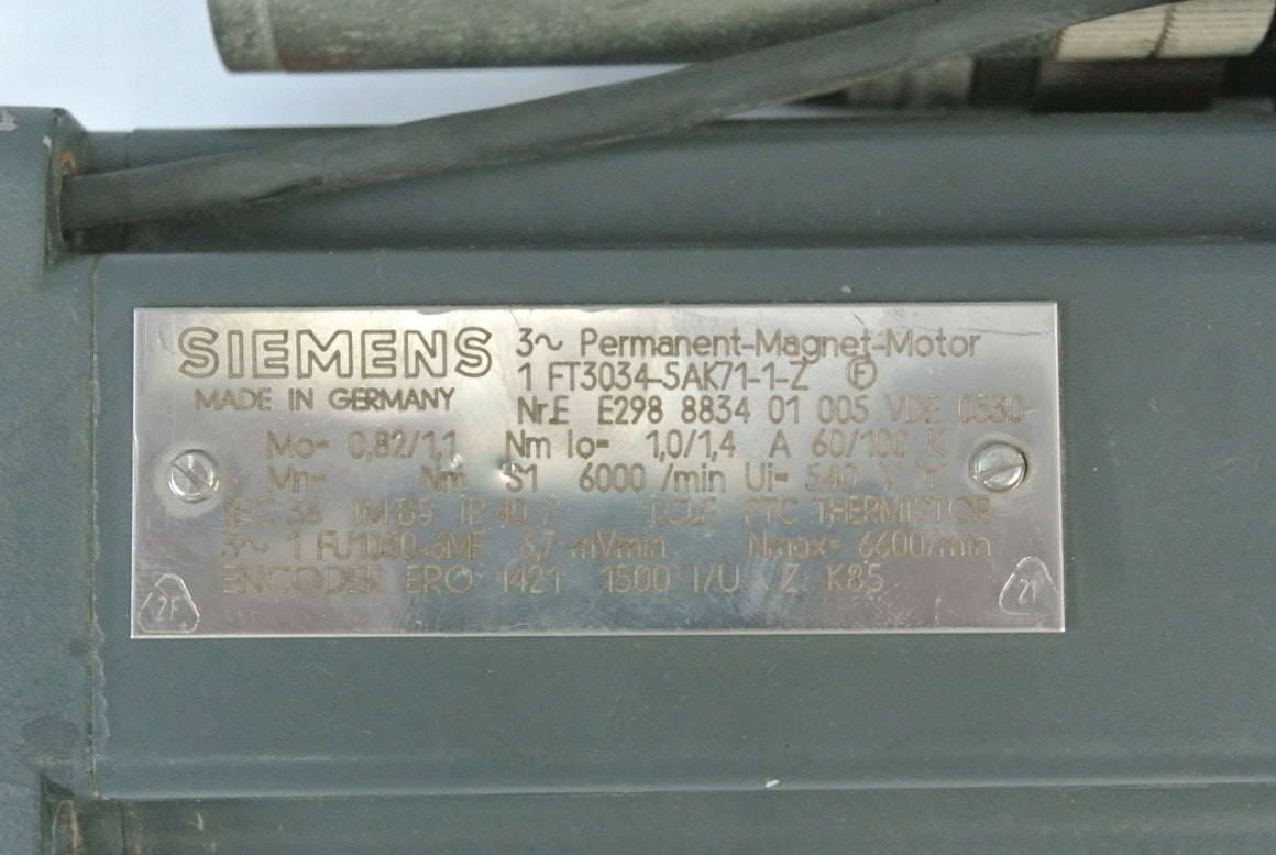 Siemens 1FT3034-5AK71-1-Z Servo Motor - Rockss Automation