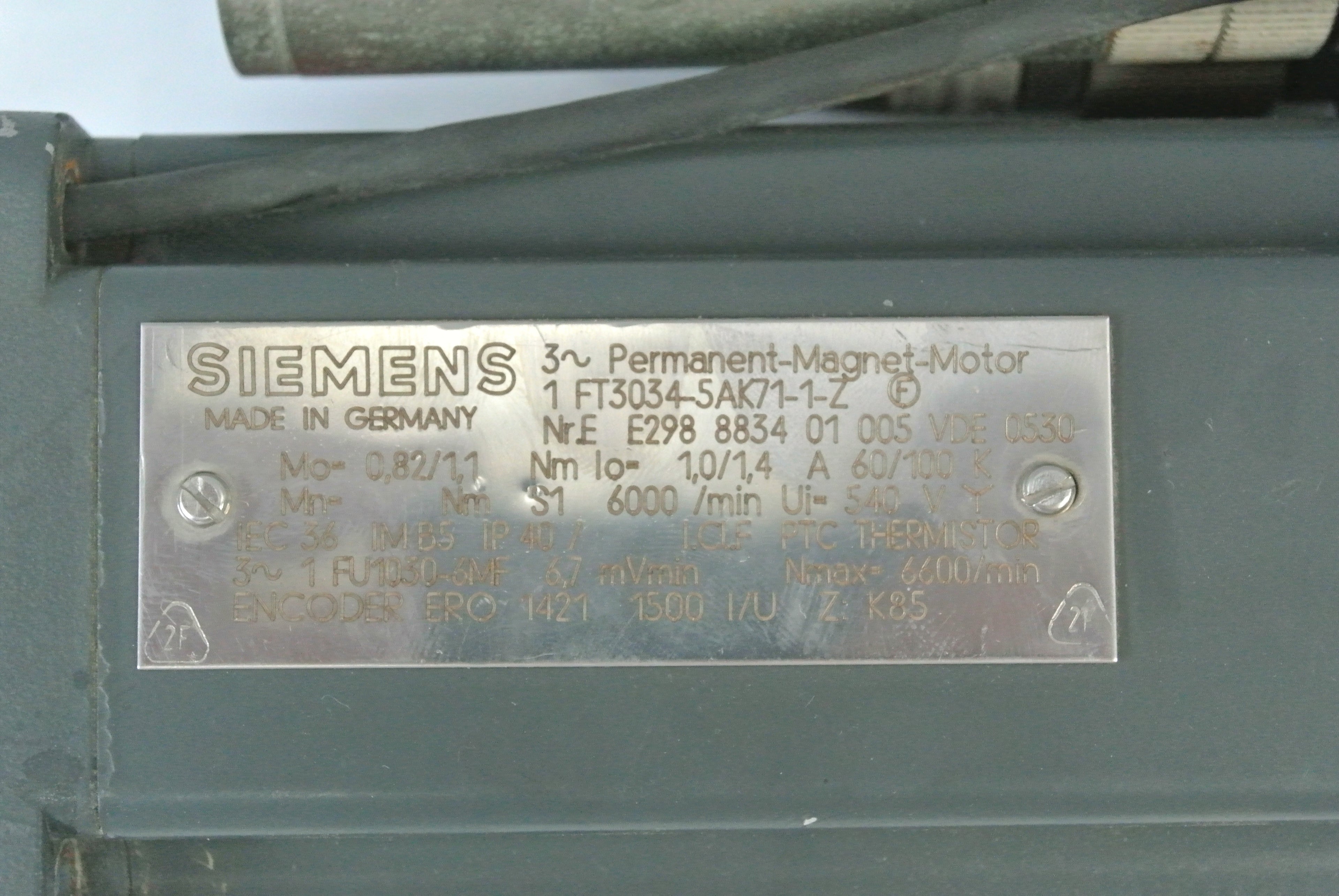 Siemens 1FT3034-5AK71-1-Z Servo Motor - Rockss Automation