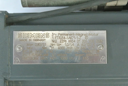 Siemens 1FT3034-5AK71-1-Z Servo Motor - Rockss Automation