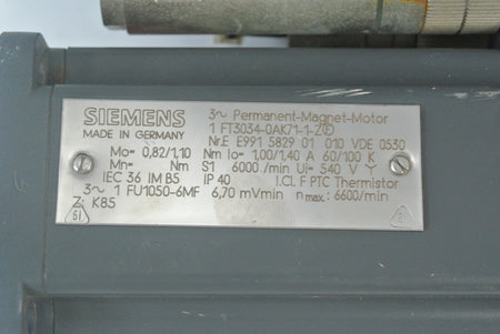 Siemens 1FT3034-0AK71-1-Z Servo Motor - Rockss Automation
