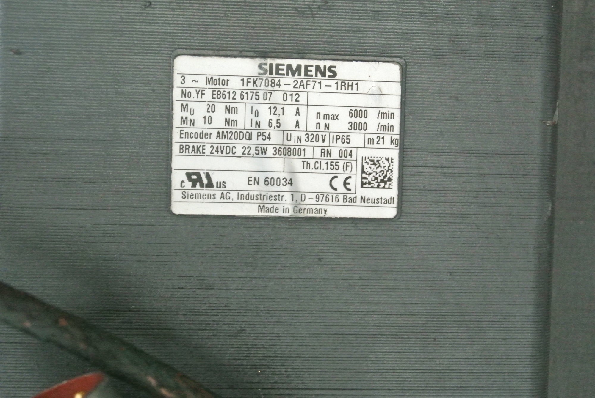 Siemens 1FK7084-2AF71-1RH1 Servo Motor - Rockss Automation