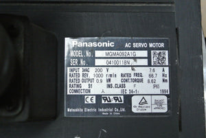 Panasonic MGMA092A1G AC Servo Motor 900W - Rockss Automation