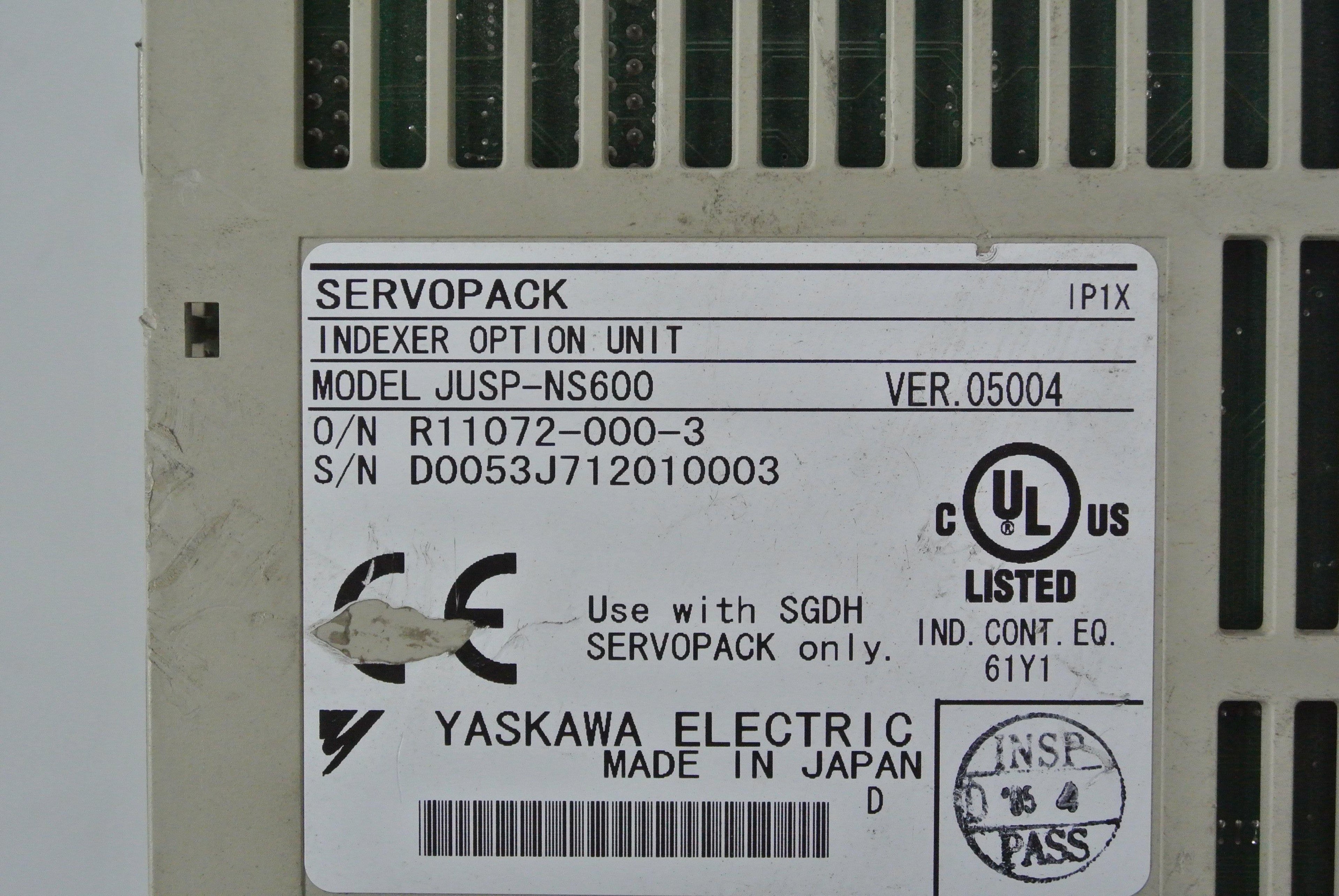 YASKAWA SGDH-01AE-OY JUSP-NS600 AC Servo Drive - Rockss Automation