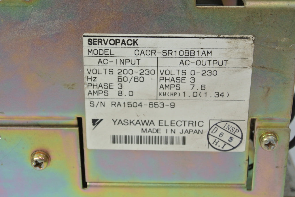 安川CACR-SR10BB1AM伺服控制器輸入200-230V