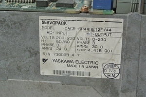 YASKAWA CACR-SR44BE12FY44 Servo Drive Input 200-230VAC