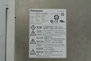 Used Panasonic AC Servo Driver 2.5kw MEDDT7364003 - Rockss Automation
