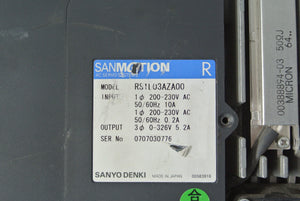 SANYO Denki RS1L03AZA00 AC Servo Drive Input 200-230V - Rockss Automation