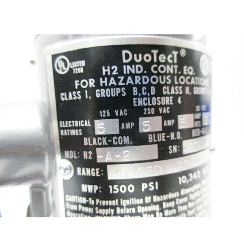 Duotect H2A2 Semiconductor Explosion Proof Pressure Switch