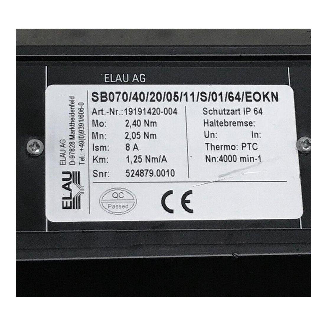 New Original Schneider Electric ELAU Servo Motor SB070/40/20/05/11/S/01/64/EOKN - Rockss Automation