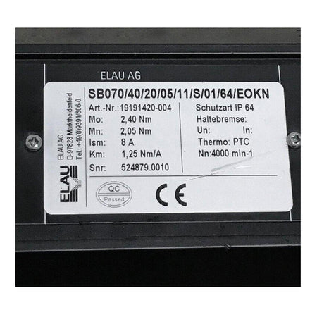 New Original Schneider Electric ELAU Servo Motor SB070/40/20/05/11/S/01/64/EOKN - Rockss Automation