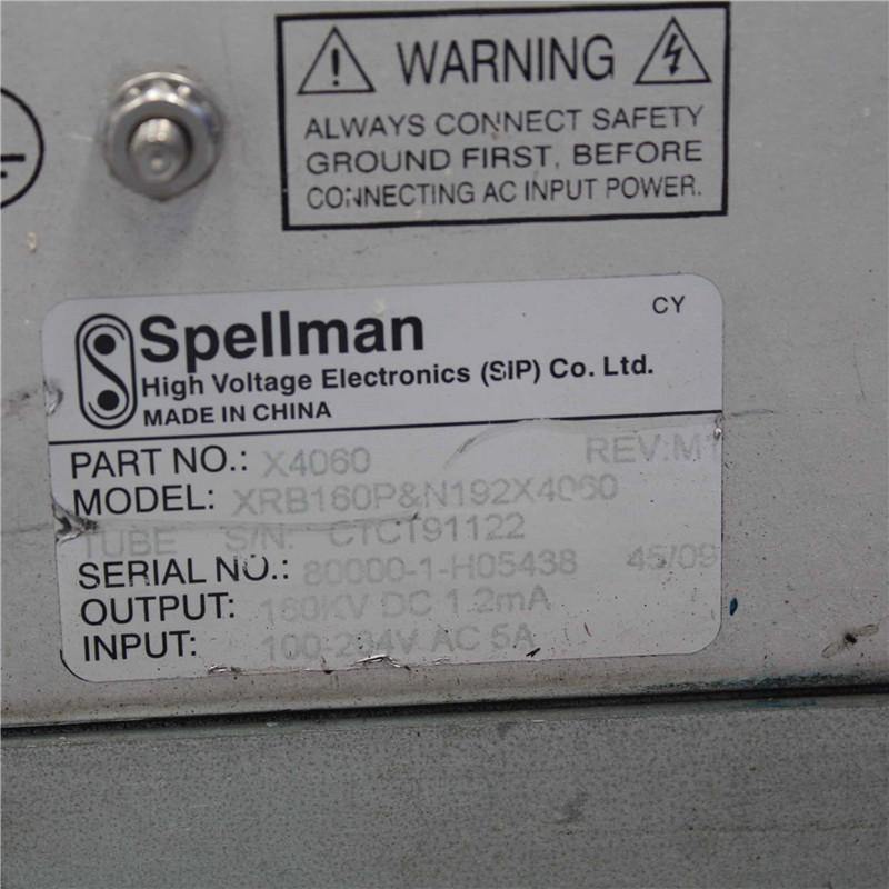 SPELLMAN XRB160P&N192X4060 X4060 REV:M High Voltage Power Supply - Rockss Automation