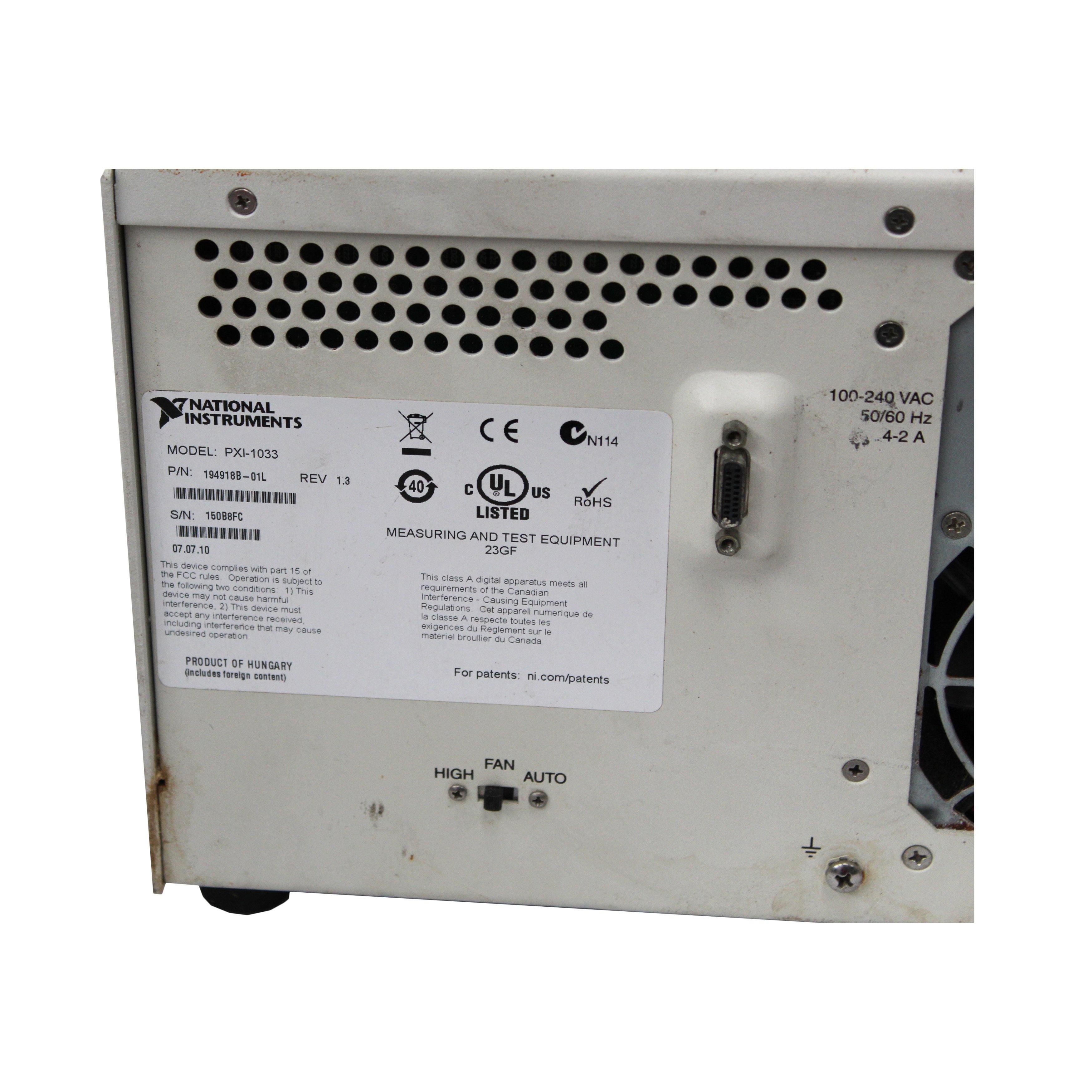 NEC Controller chassis PXI-1033 194918B-01L REV 1.3 Used In Good Condition - Rockss Automation