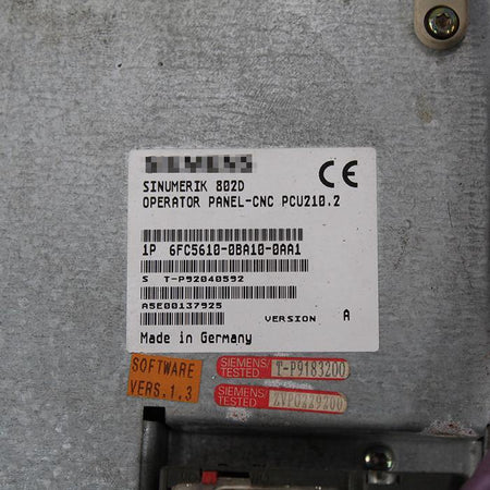 SIEMENS 6FC5610-0BA10-0AA1 Operator Panel-CNC PCU210.2 - Rockss Automation