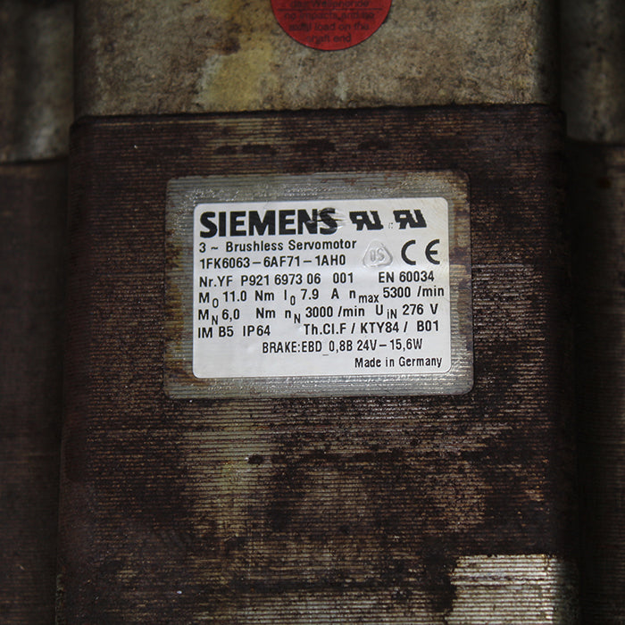 Siemens 1FK6063-6AF71-1AH0 Servo Motor - Rockss Automation