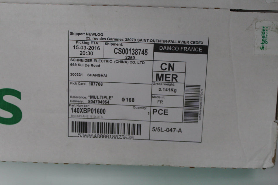 New Original Schneider Modicon Quantum 16 slots Racks Backplanes 140XBP01600 - Rockss Automation