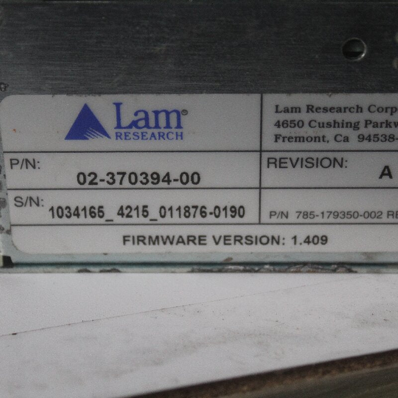 LAM 02-370394-00 Controller - Rockss Automation
